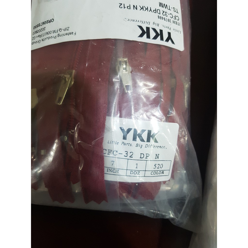 Jual Resleting YKK 7 inch 17.5 cm / RIT YKK CFC 32 17,5 cm Kepala Nikel ...