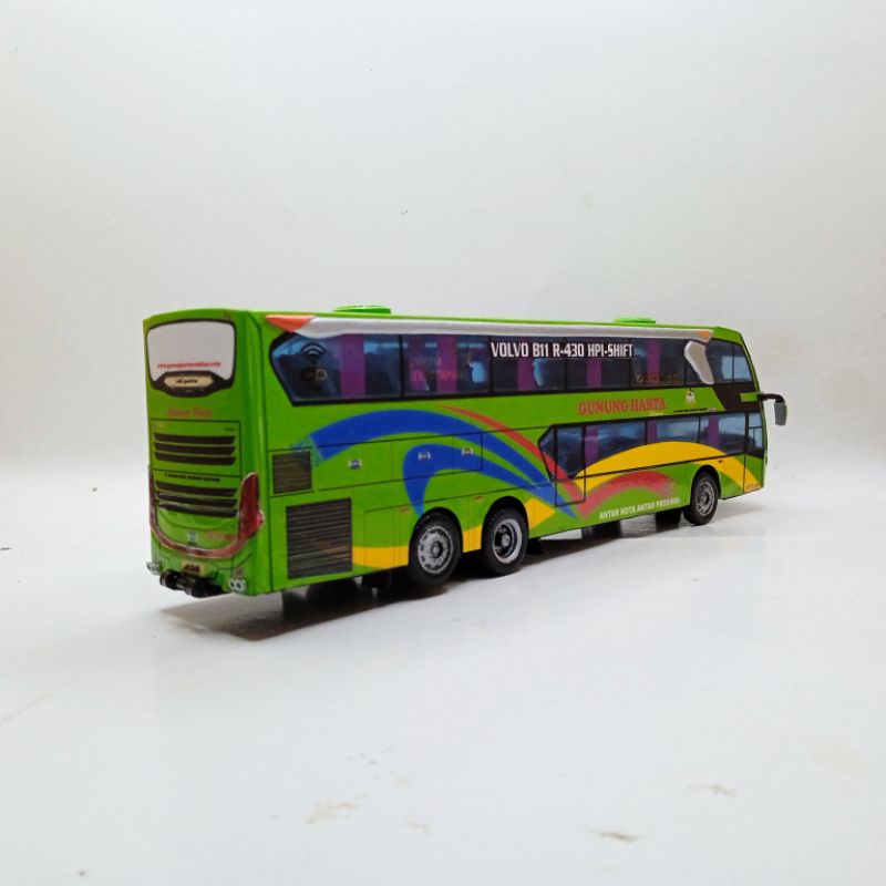 Jual Miniatur bus GUNUNG HARTA body Jb3 voyager Double Decker | Shopee ...
