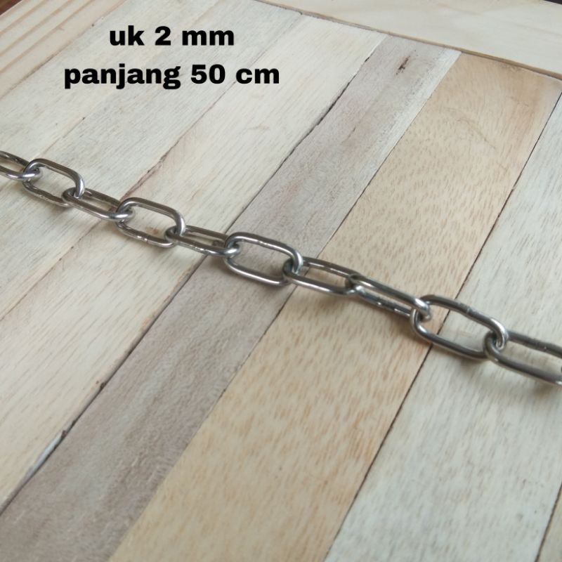 Jual rantai burung parrot stainless stell ukuran 0,,8 mm, 1mm, 1,2mm, 1 ...