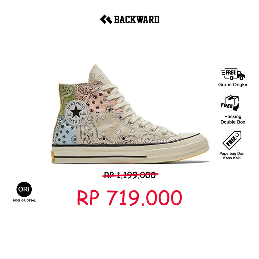 Jual Sepatu Converse Chuck 70S Hi X Offspring Paisley Natural Ivory ...
