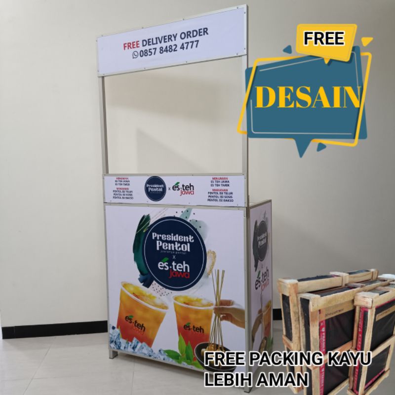 Jual Booth Portable Gerobak Lipat Free Packing Kayu Shopee Indonesia