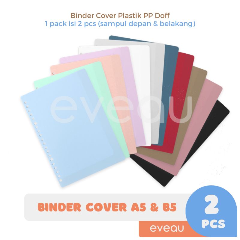 Jual Binder Cover A5 B5 Plastik PP Doff Isi 2 Lembar Warna Pastel Retro ...