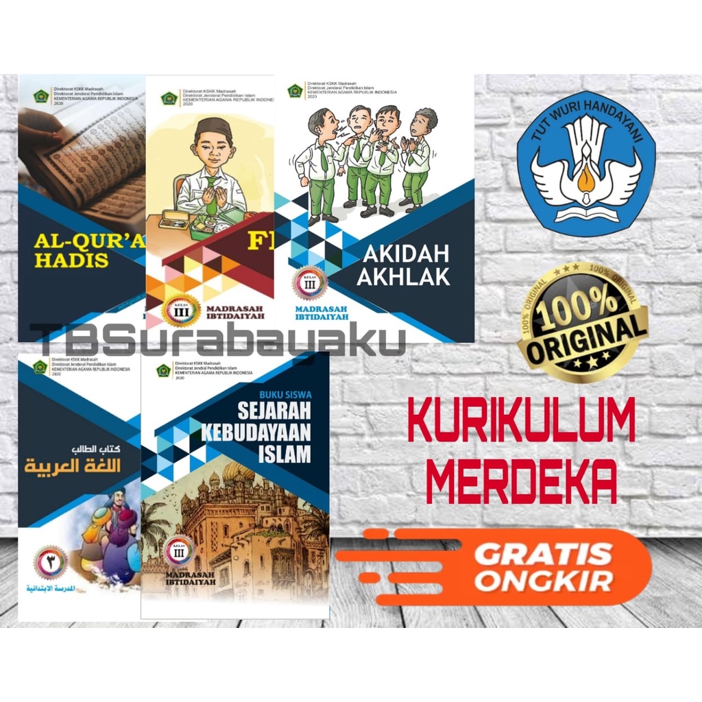 Jual Buku Paket Siswa Kelas 3 MI Kementrian Agama (KEMENAG) | Shopee ...