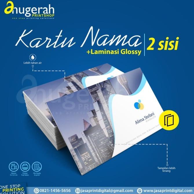 Jual Cetak Kartu Nama Namecard Art Carton Gr Cetak Sisi Custom