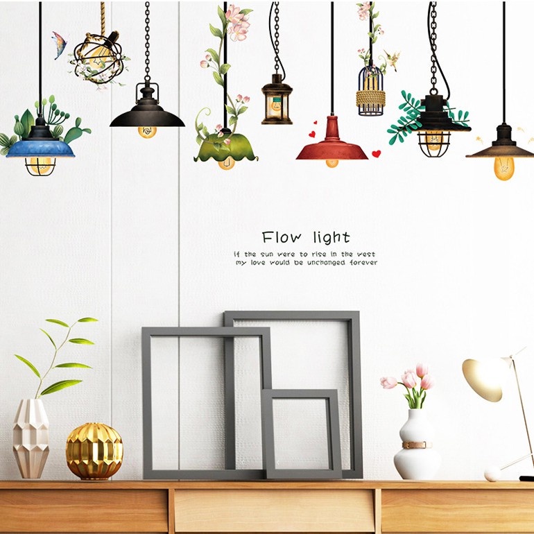 Jual Adek Wall Sticker Flow Light Lampu Gantung Stiker Dinding LDR ...