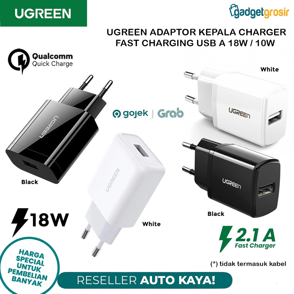 Jual Ugreen Adaptor Kepala Charger Usb A W W Fast Charging Qc