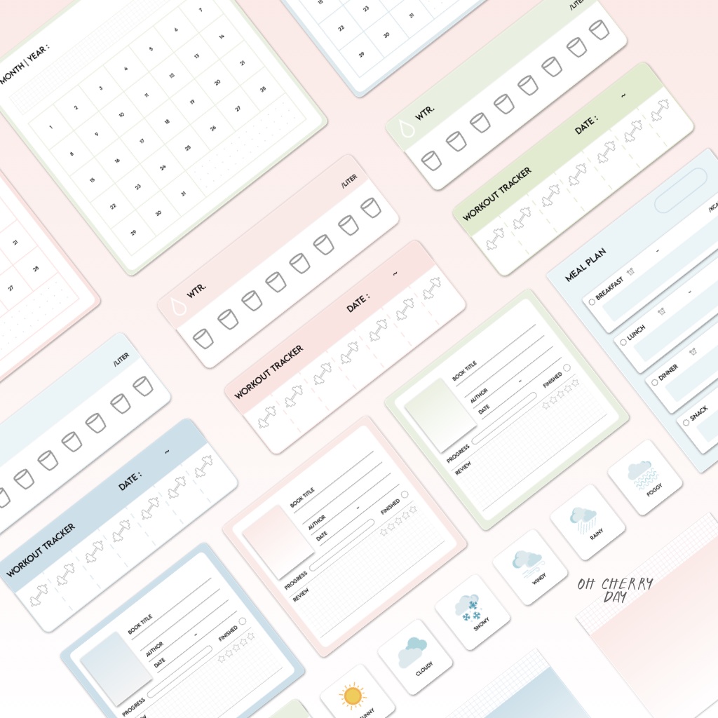 Jual Digital Stickers untuk Digital Planner, Notebook, Journal, Diary ...