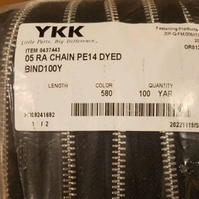Jual YKK RA Chain Alumunium Besi No.5 Zipper Resleting Roll | Shopee ...
