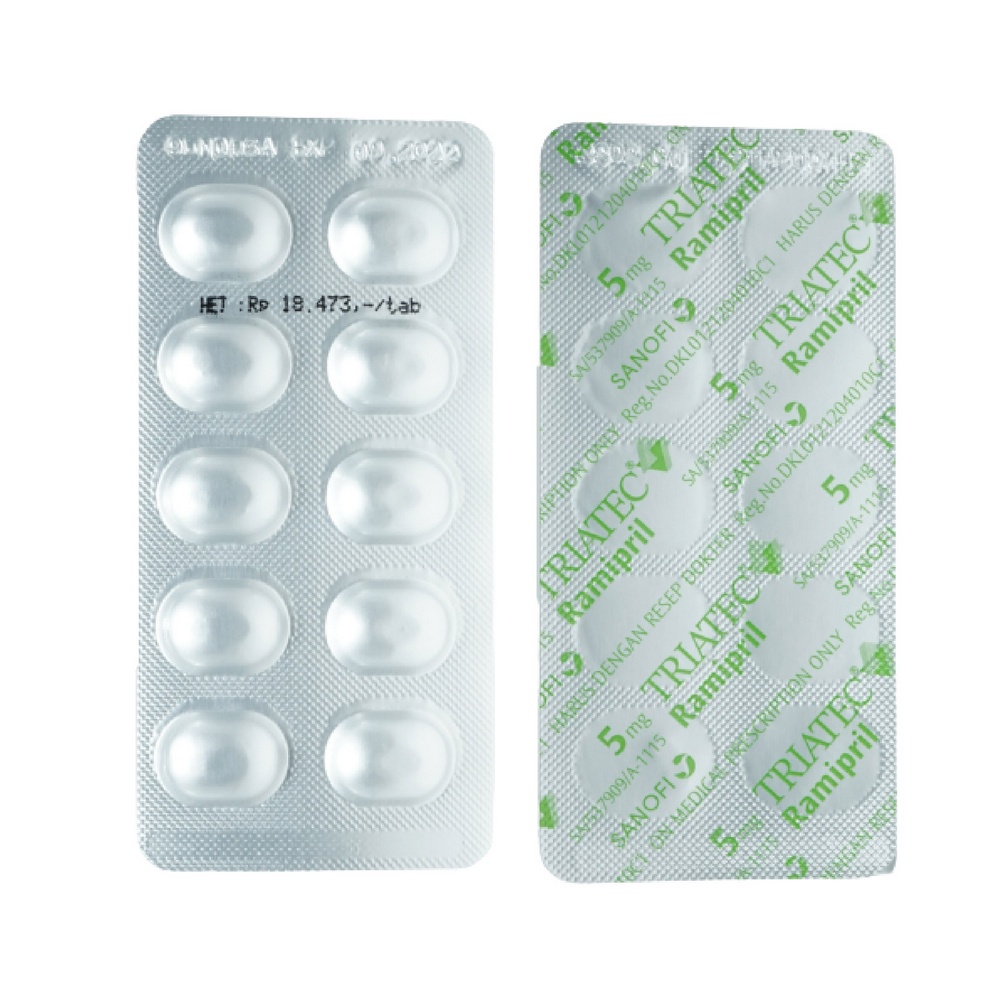 Jual TRIATEC 5MG 1 STRIP ISI 10 CAPS/RAMIPRIL/OBAT JANTUNG/OBAT ...