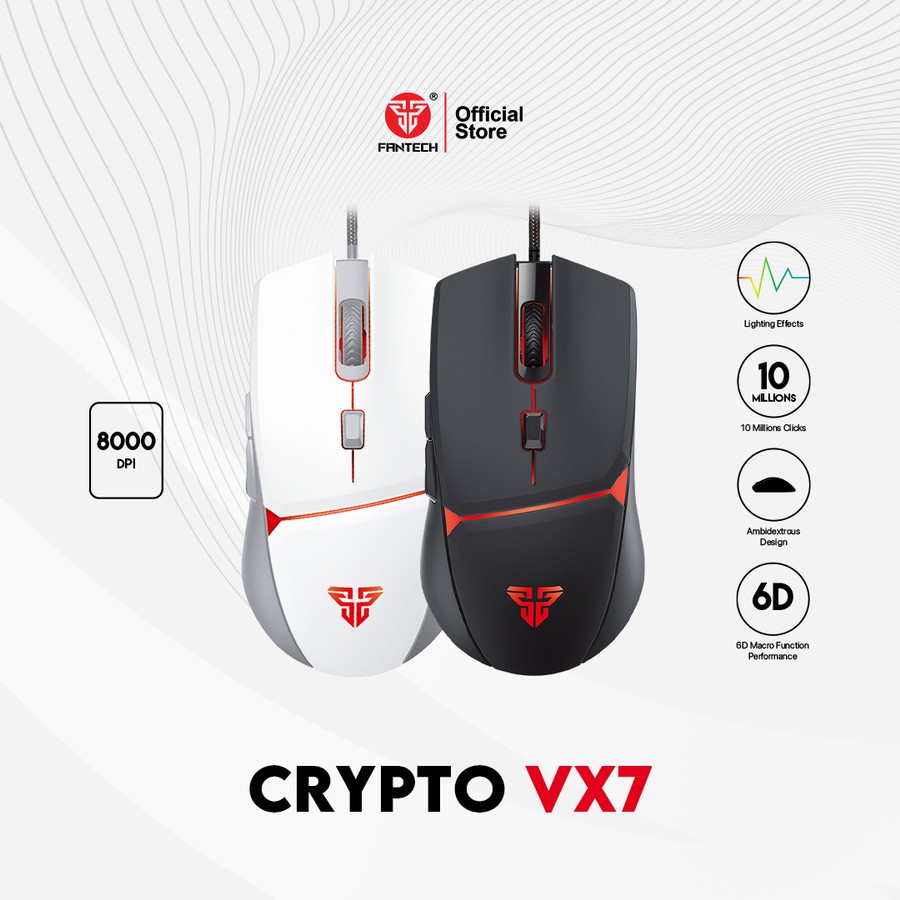 Jual Fantech CRYPTO VX7 Mouse Gaming Macro | Shopee Indonesia