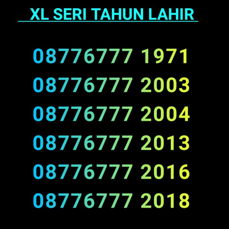 Jual KARTU XL NOMER SERI TAHUN Shopee Indonesia