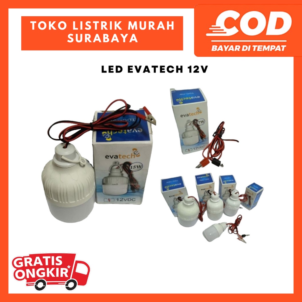 Jual LED ACCU Evatech 12V DC Bohlam/ LAMPU BOHLAM EVATECH MURAH ...