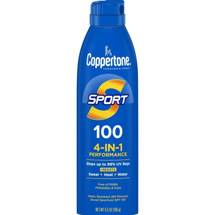 Jual Coppertone Sport 4 in 1 Sunscreen Spray SPF 100 156g bukan banana