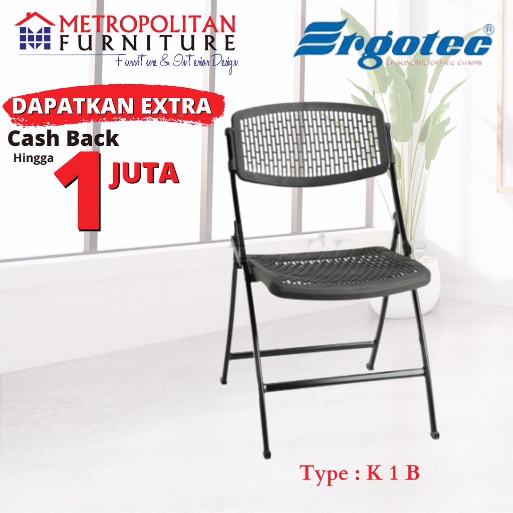 Jual Kursi Kantor Ergotec Bangku Kerja Lipat Office Chair KL - 1- B ...