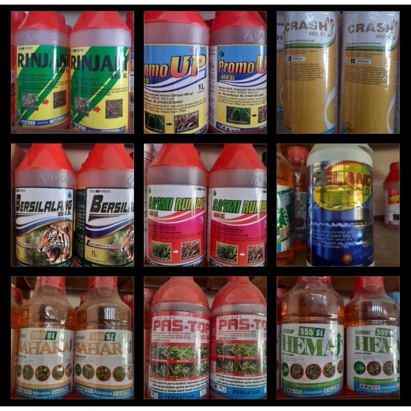 Jual Herbisida Glifosat 1liter rondap racun sistemik pembasmi gulma ...