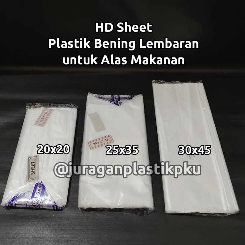 Jual Plastik Lembaran Alas Makanan Hd Sheet Lembaran Nasi Bening X X Cm Tatakan