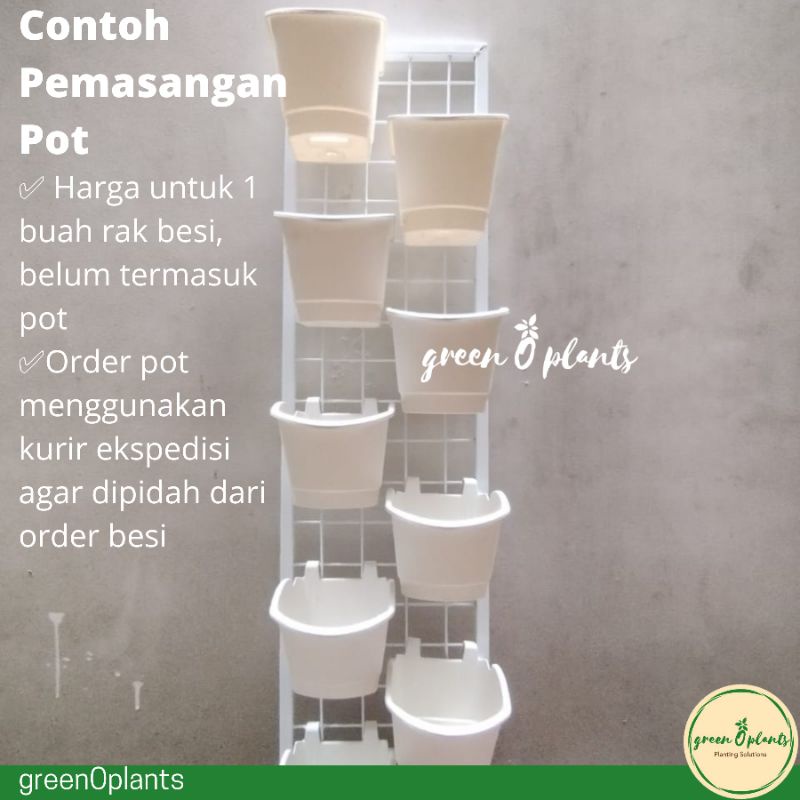 Jual Rak Besi Tanaman Dinding Vertikal Vertical Garden 25cm×100cm Putih ...