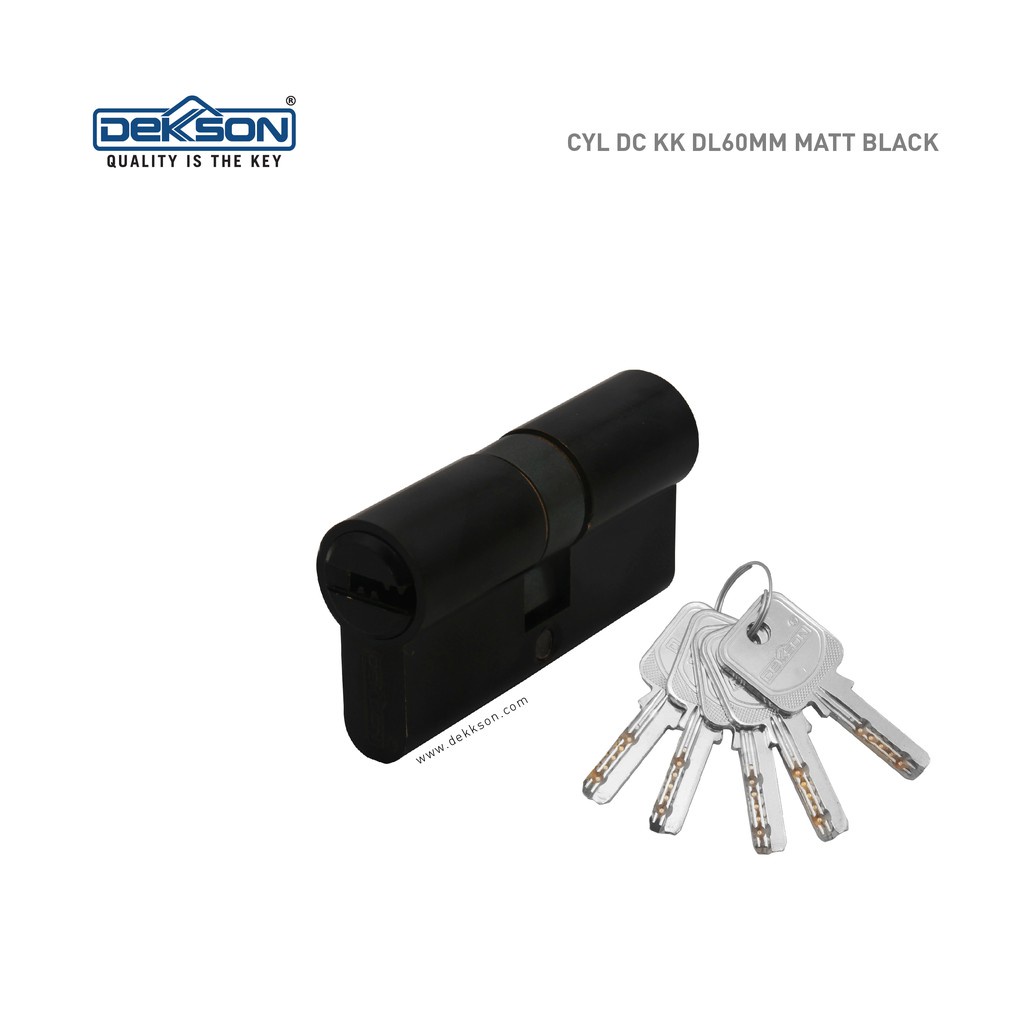 Jual CYLINDER KUNCI PINTU RUMAH CYL DC KK DL60MM MATT BLACK PB SN ...