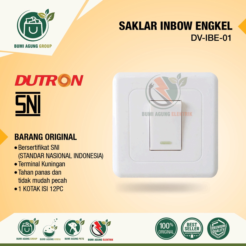 Jual Saklar Engkel Single Dutron Tanam Ib Inbow Tunggal Tungal Dv Ibe