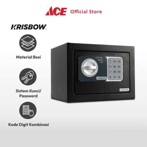 Jual Ace Krisbow 23X17X17 cm Brankas Besi 17Nef 1/3Mm Hitam Brangkas