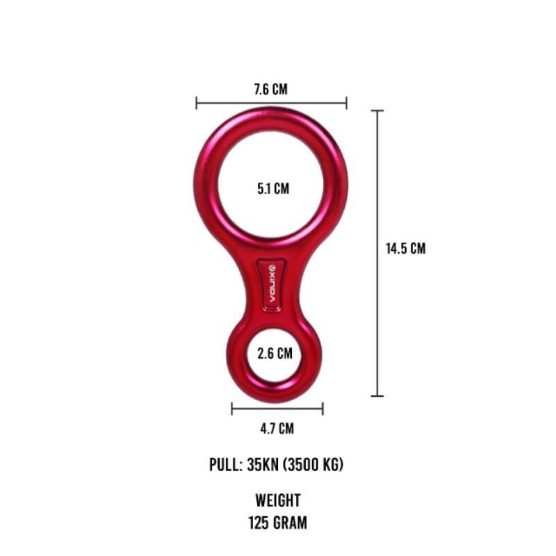 Jual Xinda Figure Eight XD-8601 45KN & 35KN Rock Climbing / Figure 8 ...