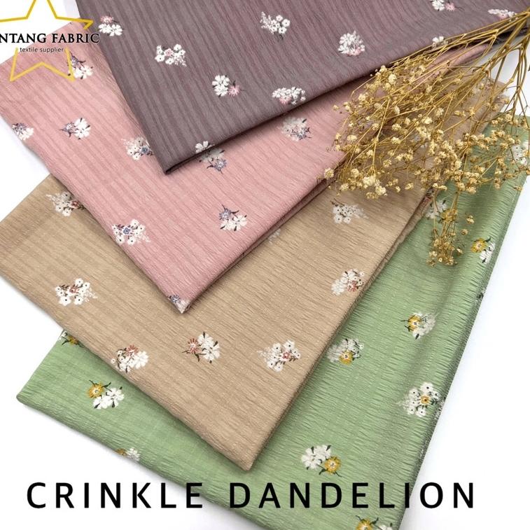 Jual [746Z] Bahan Kain Crinkle Cringkle Dandelion 0,5 meter | Shopee ...