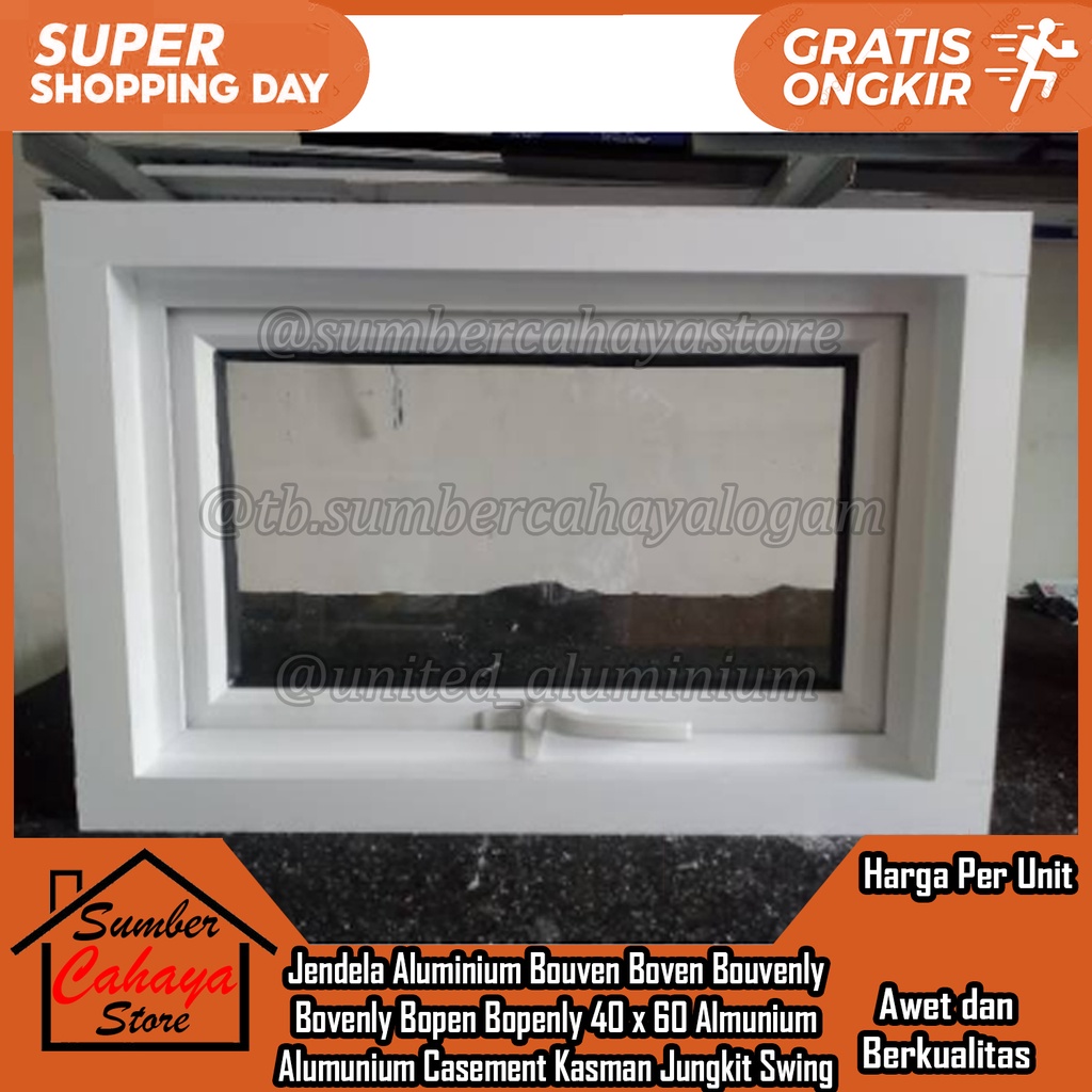 Jual Jendela Aluminium Bouven Boven Bouvenly Bovenly Bopen Bopenly 40 x ...