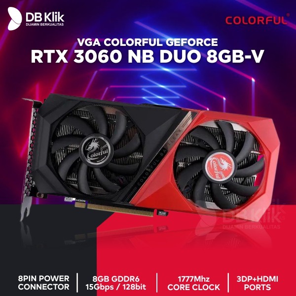 Jual Vga Colorful Geforce Rtx 3060 Nb Duo 8gb V Gddr6 Hdmi Dp Rtx3060 Nb Shopee Indonesia