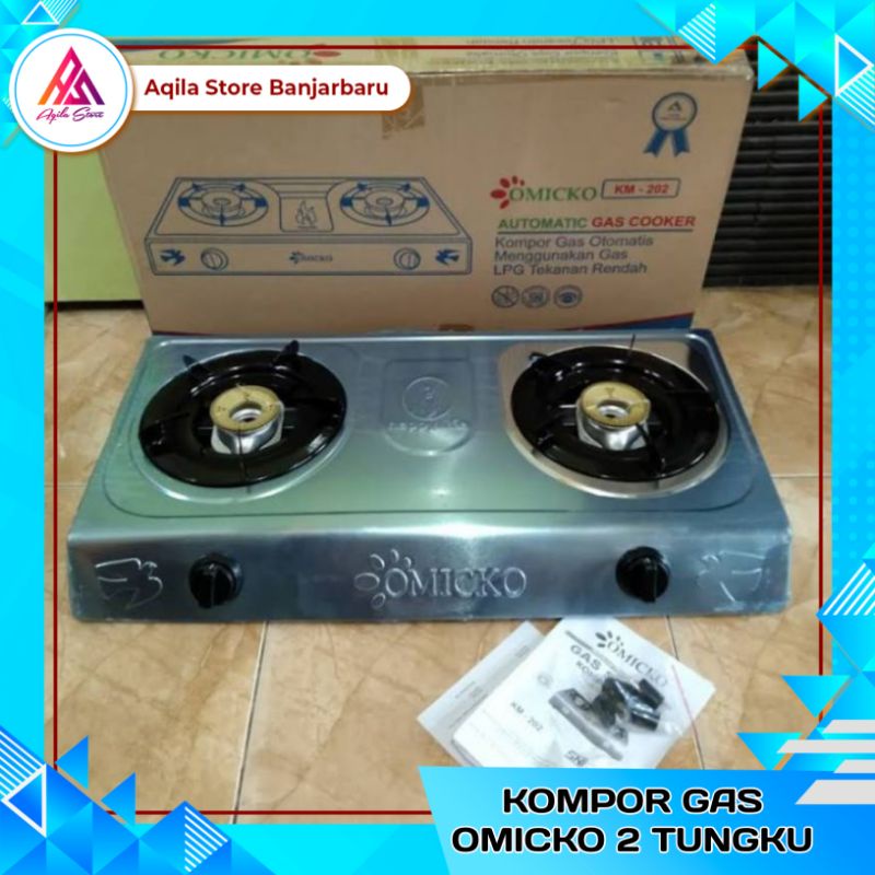 Jual Omicko Kompor Stainless Steel Km 202 Kompor Gas Omicko 2 Tungku
