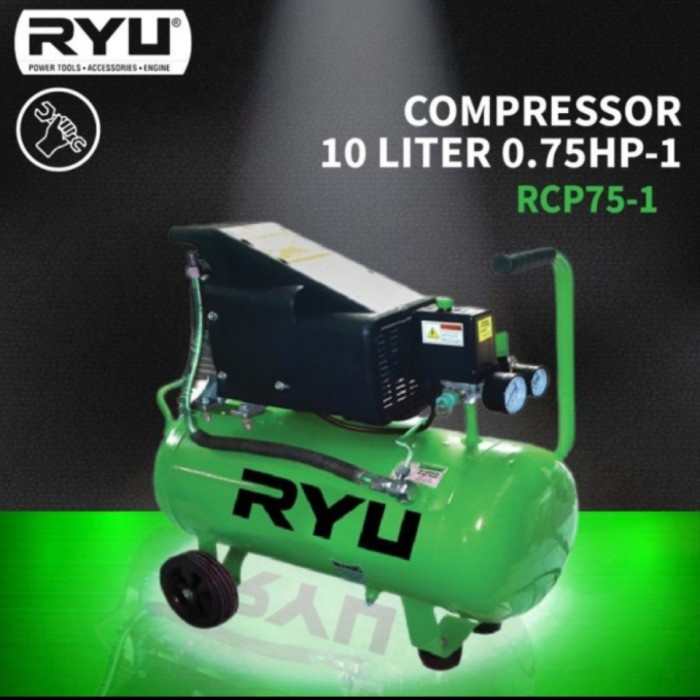 Jual RYU RCP 75-1 kompresor angin 0.75 hp compressor ryu 10 liter rcp75 ...