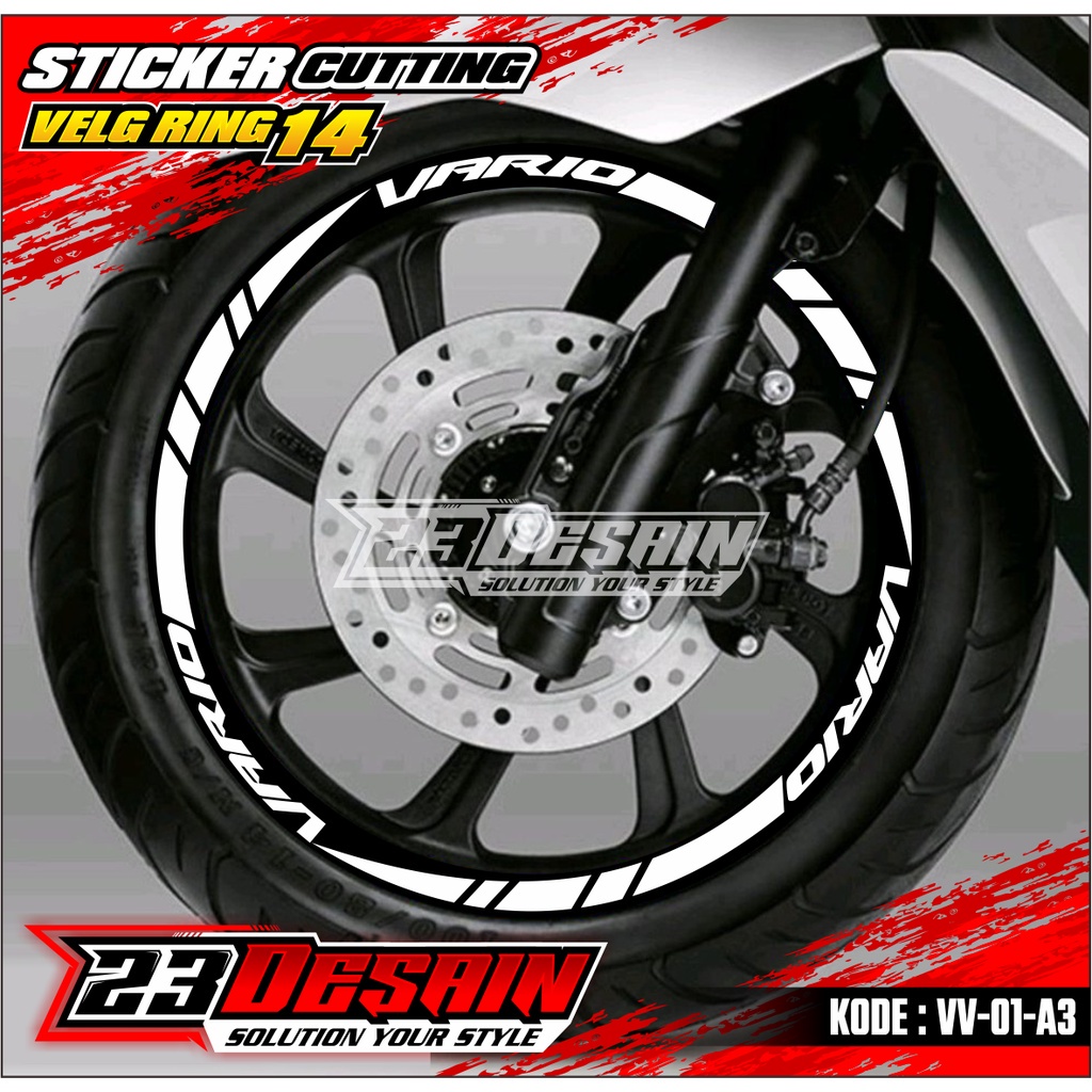Jual (PREMIUM) Cutting Sticker Velg Honda Vario 110 125 150 160 ...