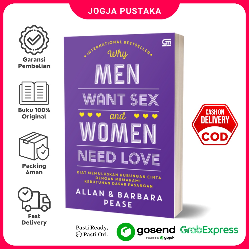 Jual Buku Why Men Want Sex & Women Need Love - Barbara Pease | Shopee  Indonesia