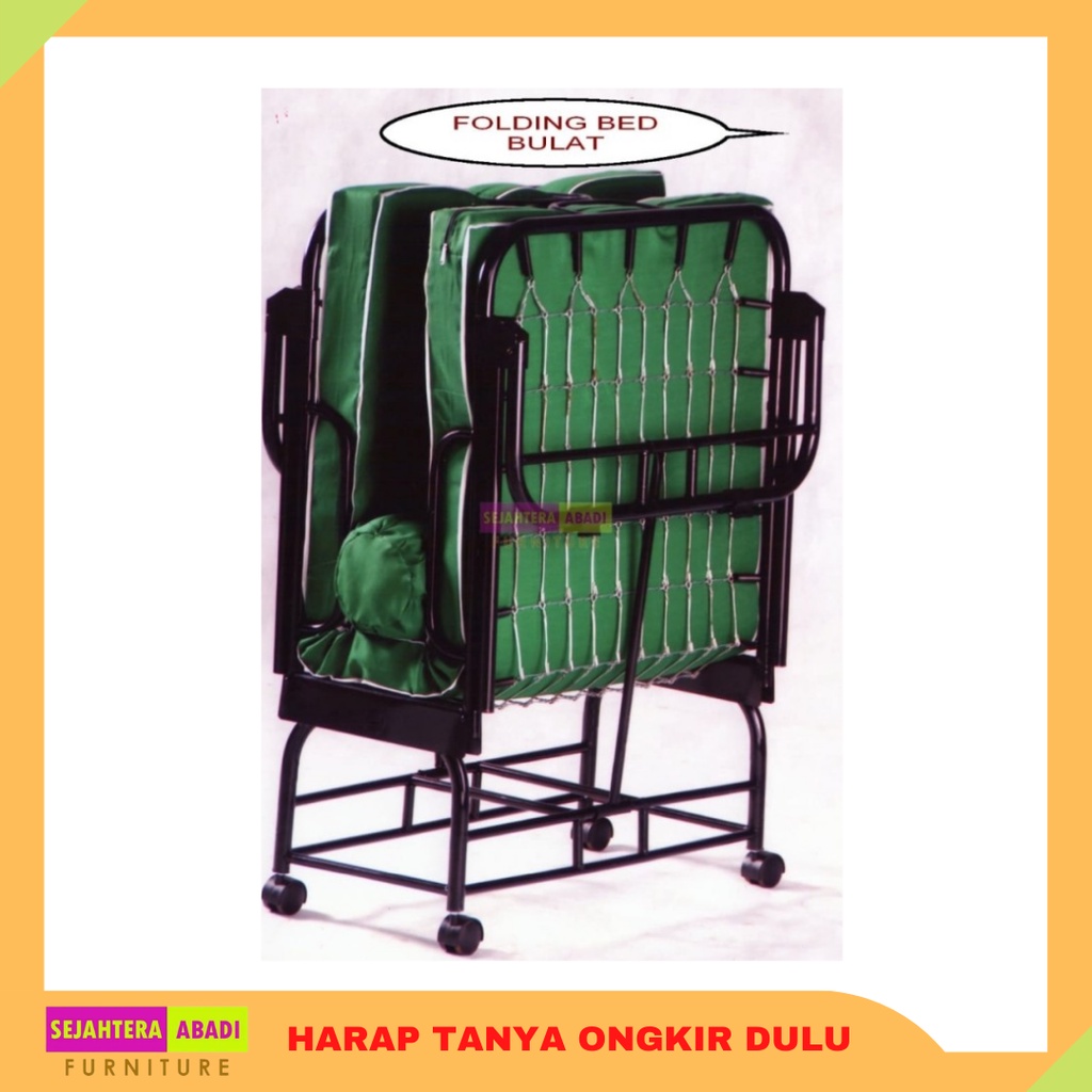 Jual folding bed, ranjang lipat FDB bulat, divan lipat besi coating ...