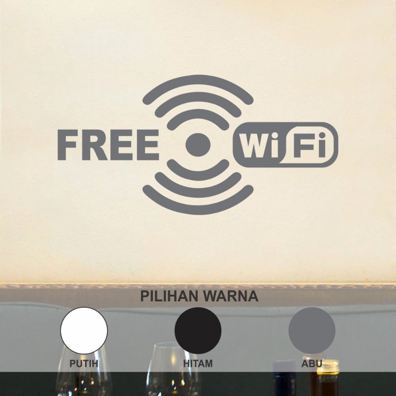 Jual STIKER WIFI STIKER FREE WIFI STIKER VIRAL STIKER MURAH STIKER