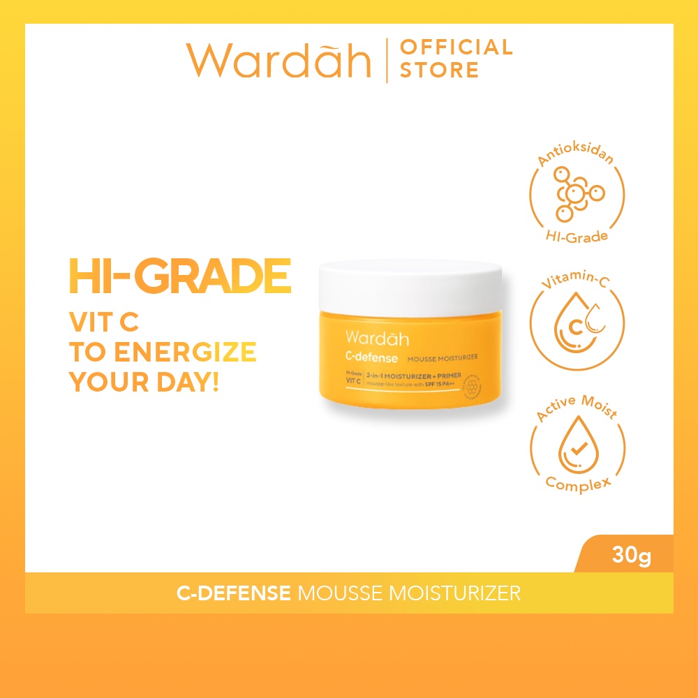Jual Wardah CDefense Mousse Moisturizer 30 g Pelembab, Primer dan
