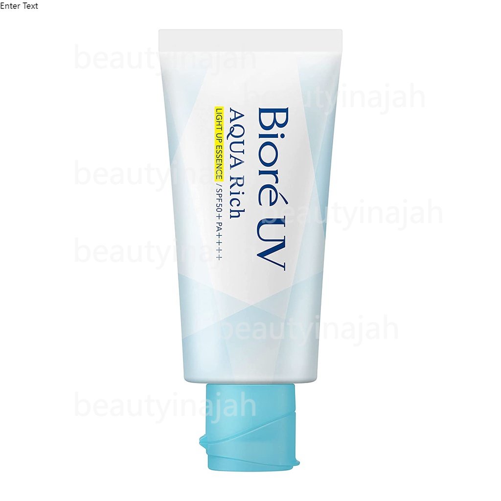 Jual Biore UV Aqua Rich Sunscreen Glowing Natural Light Up Essence SPF ...