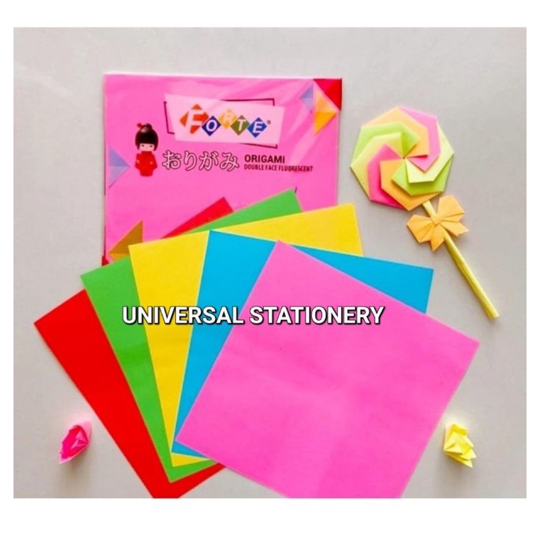 Jual Kertas Lipat Origami Forte Dua Sisi Ukuran 16 X 16 Cm Isi 25