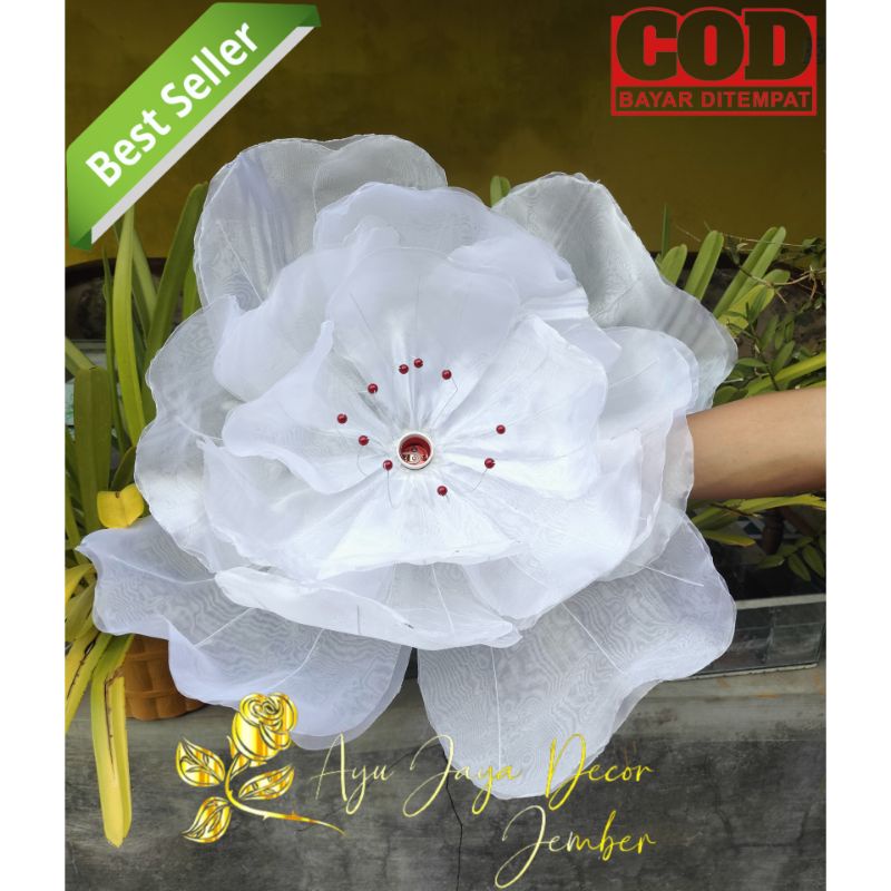 Jual KELOPAK BUNGA/CUP BUNGA + FITINGAN TERMURAH TERLARIS BAHAN KAIN ...