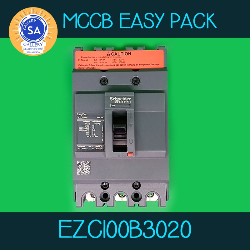 Jual SCHNEIDER MCCB EZC100B 3P 20A EZC100B3020 | Shopee Indonesia