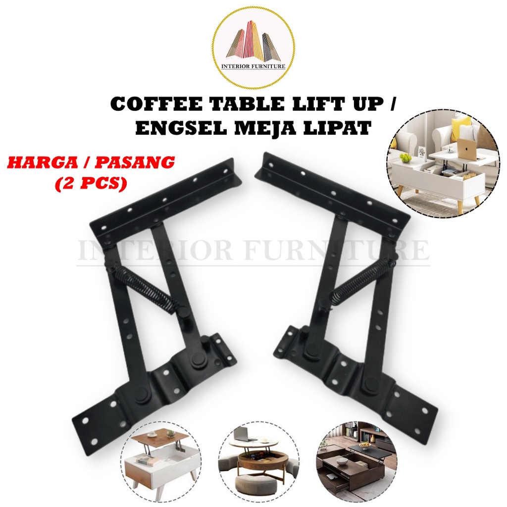 Jual Engsel Hidrolik Extention Coffee Table Lift Up and Down Meja Lipat ...