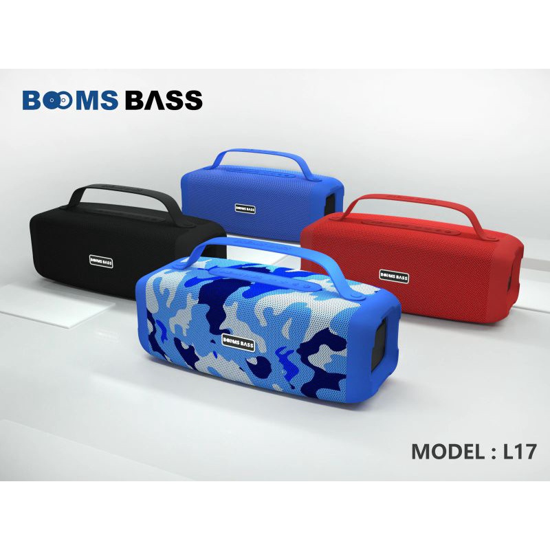 Jual BOOMS BASS L17 Portable Bluetooth Speaker Wireless Bass Column ...