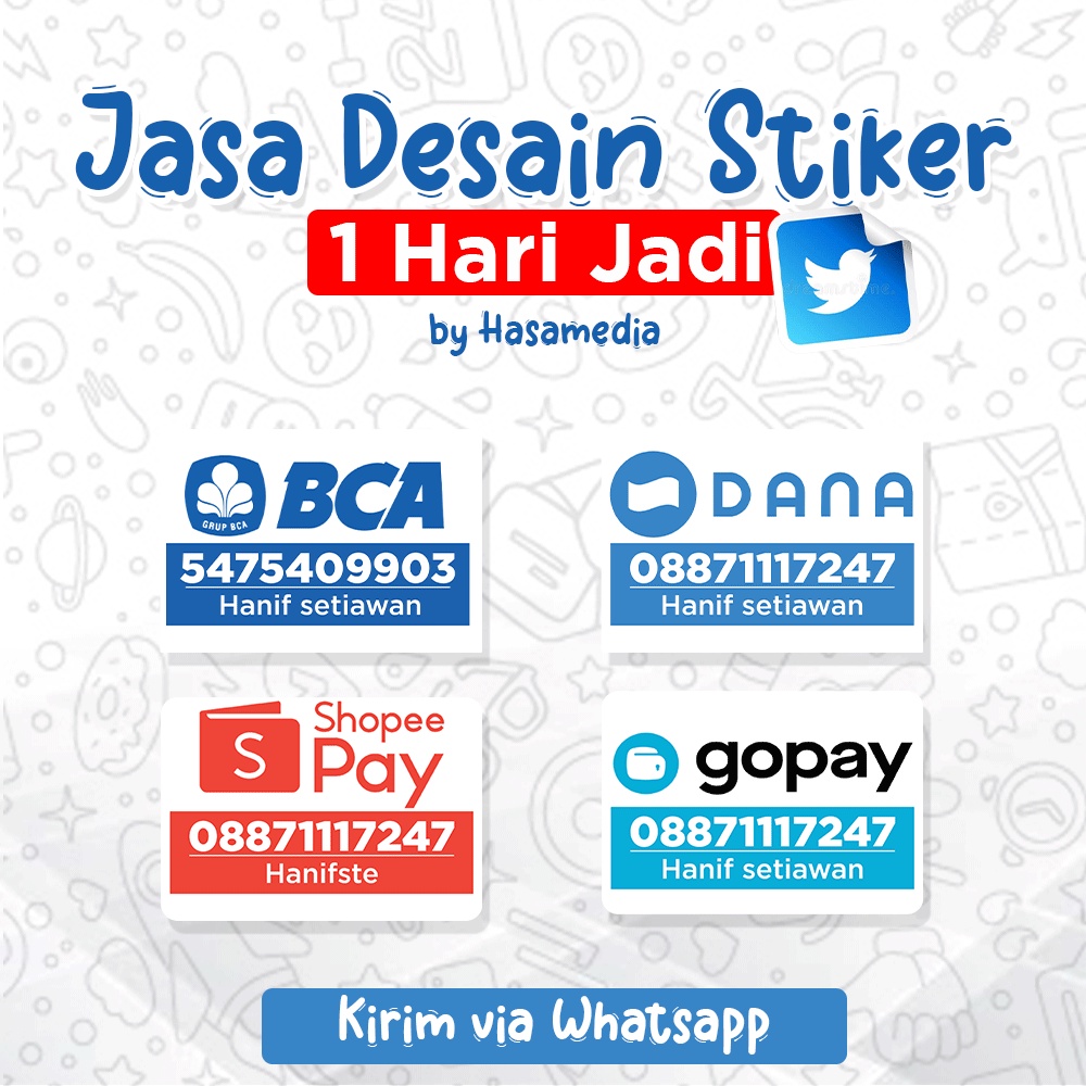 Jual Jasa Custom Stiker Pembayaran | Shopee Indonesia