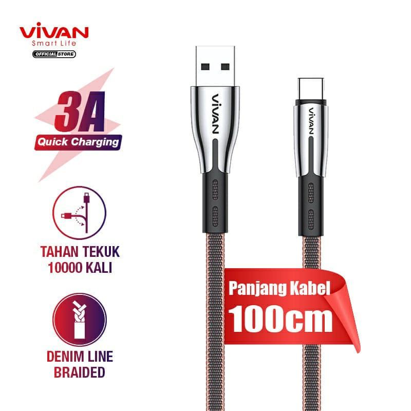 Jual Kabel Data Vivan Btk Type C Iphone Micro A Fast Charging Original Shopee Indonesia