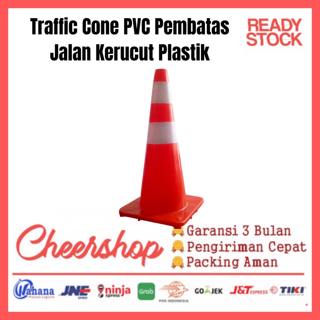 Jual Traffic Cone PVC Pembatas Jalan Kerucut Karet | Shopee Indonesia