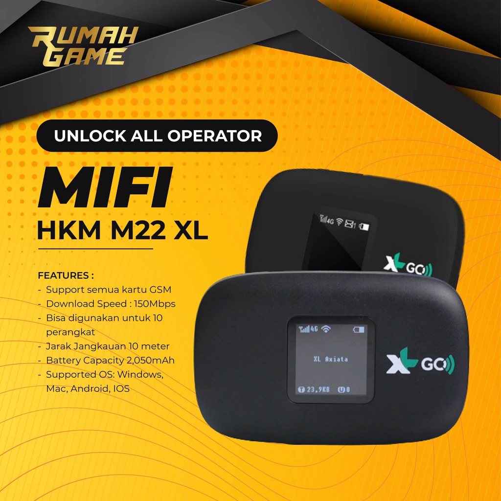 Jual MOBILE WIFI MIFI HKM M22 MODEM WIFI XL GO UNLOCK ALL OPERATOR
