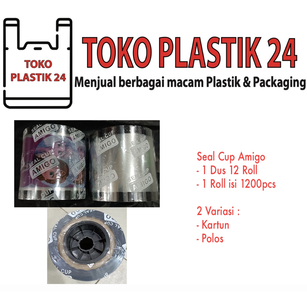 Jual Tokoplastik Plastik Lid Cup Seal Cup Motif Kartun Polos Isi Gelas Per Roll