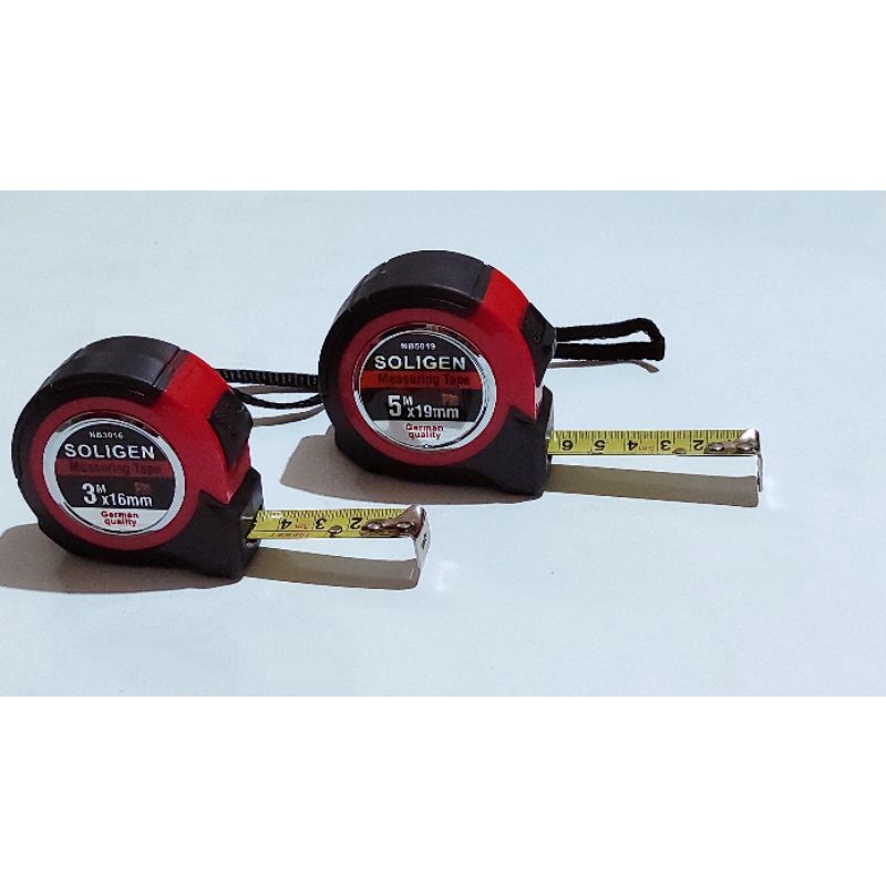 Jual meteran soligen / measuring tape 3 meter , 5 meter soligen pro