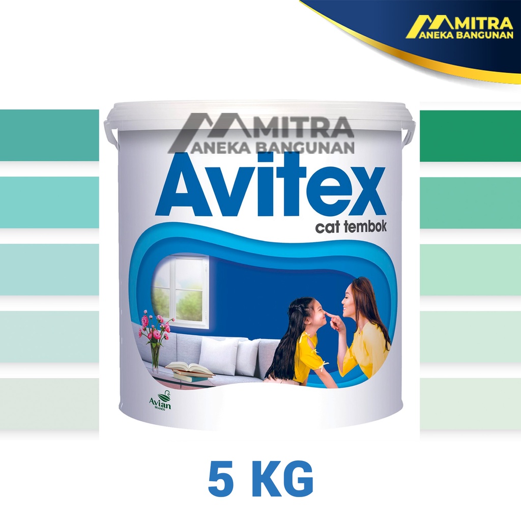 Jual Cat Tembok Interior Avitex 5 Kg Warna Hijau Tosca Green Shopee Indonesia 9728