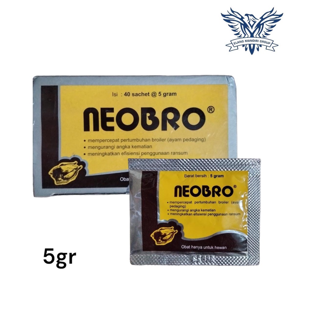 Jual NEOBRO 5gr Vitamin Penambah Nafsu Makan Penggemuk Broiler | Shopee ...