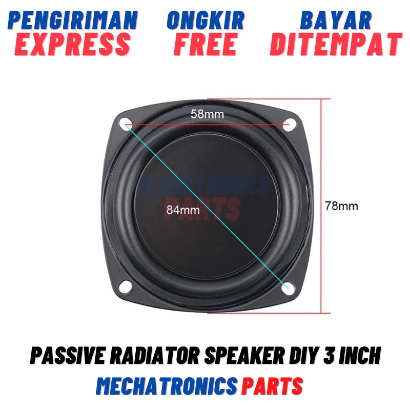 Jual Passive Radiator Speaker DIY 3 Inch 3